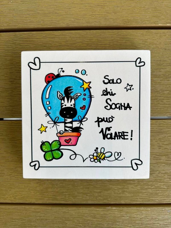 Quadrotto Dedica 17x17 - cod. 004 tg. L