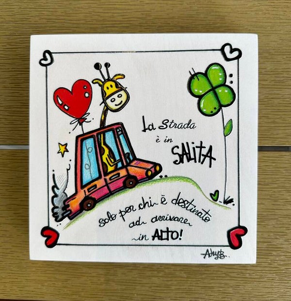Quadrotto Dedica 17x17 - cod. 001 tg. L