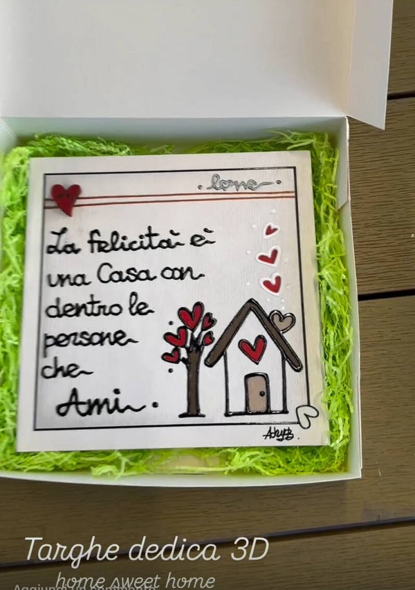 Quadrotto Dedica 17x17 - cod. 023 tg. L