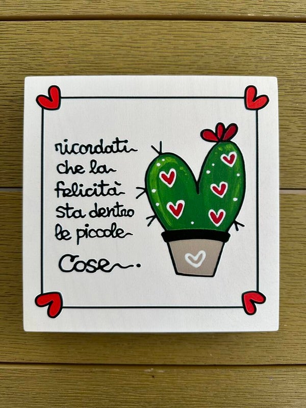 Quadrotto Dedica 17x17 - cod. 012 tg. L