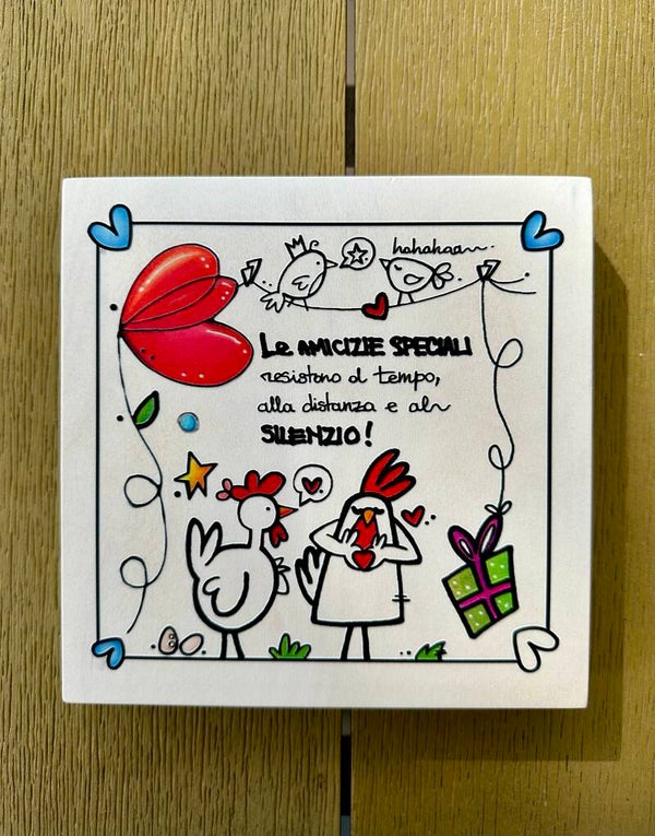 Quadrotto Dedica 17x17 - cod. 006 tg. L