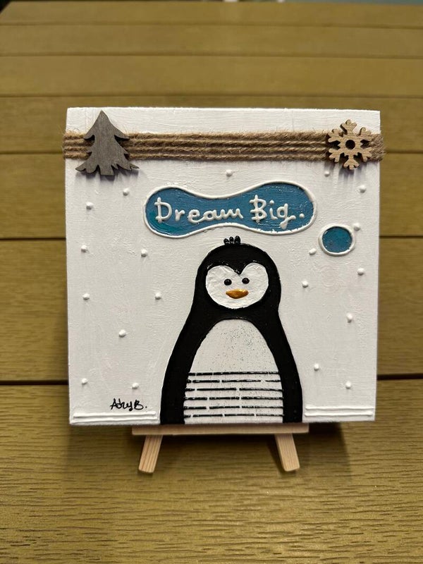 Targa Dedica Pinguino- cod. TD05