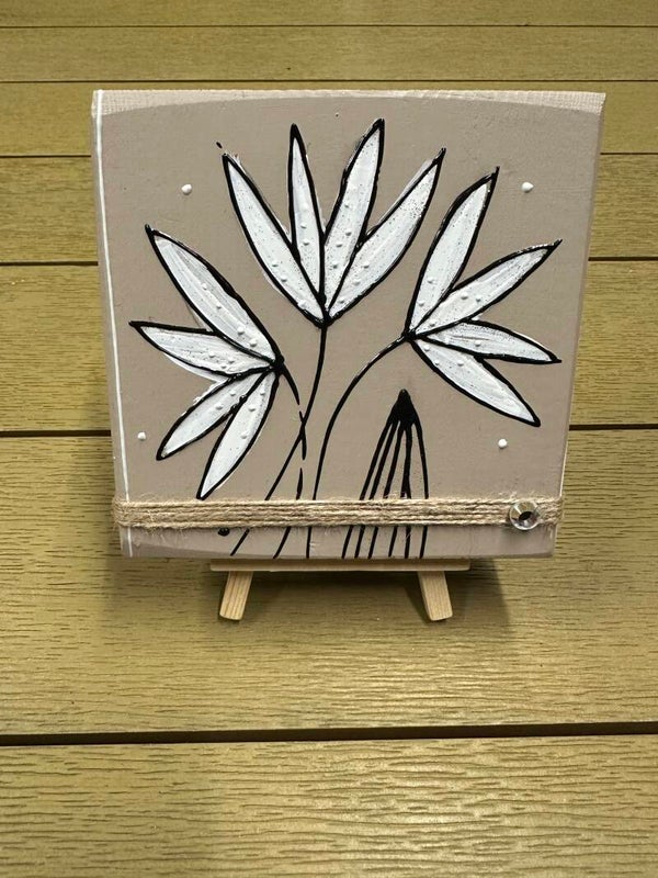 Targa Dedica Flower tortora cod. TD03