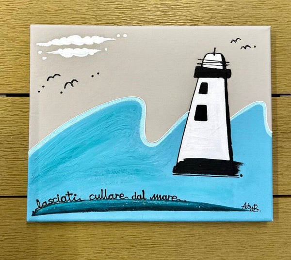 Quadro Tela faro su sfondo tortora cod. TL08