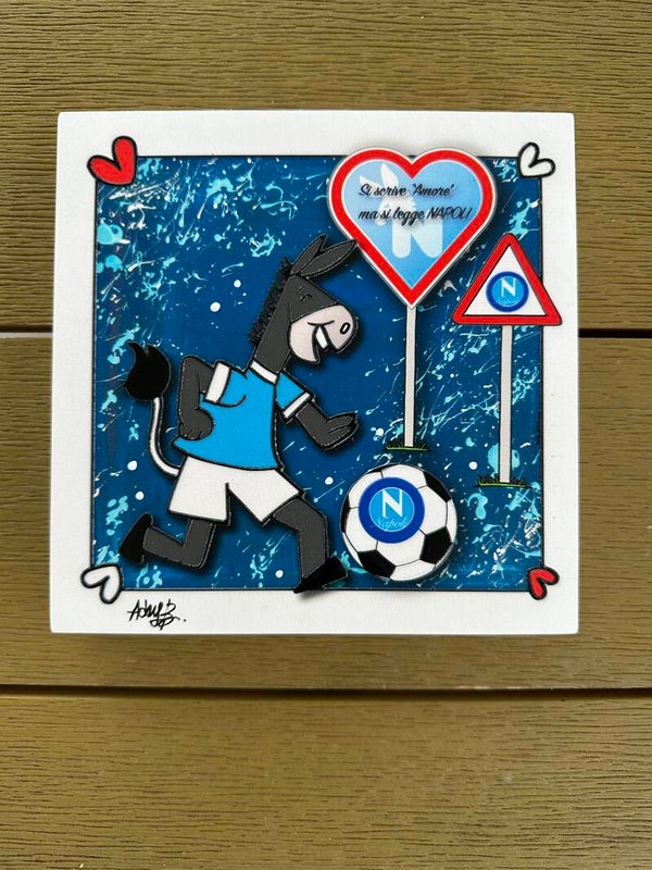 Quadrotto Napoli - cod. 035 - Quadro calcio NAPOLI
