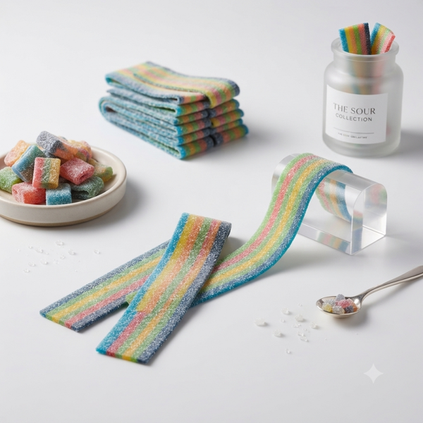 Bonbon ceinture multicolore.