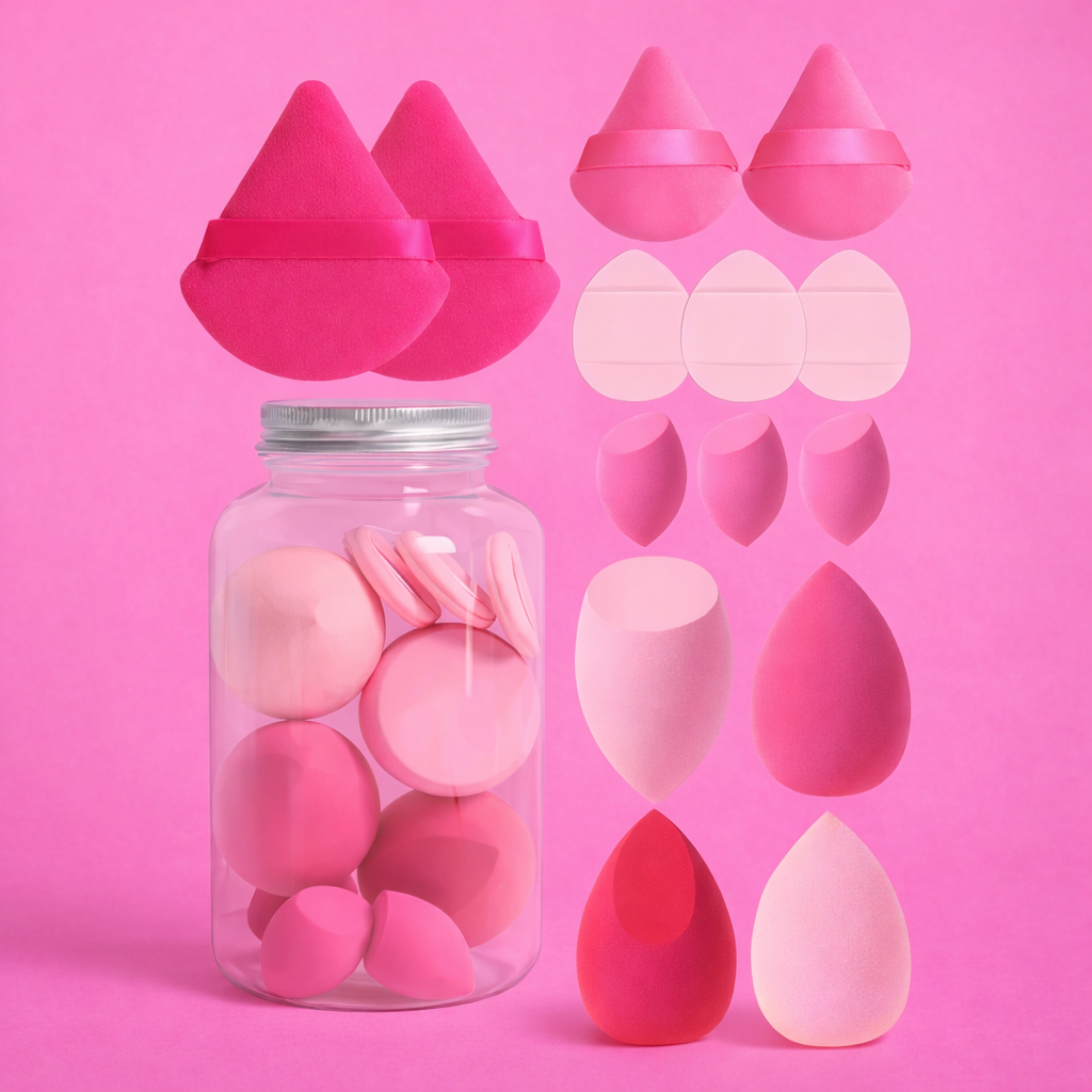 Beauty Cosmetic by Lou – 14 delige mini make-up sponge set