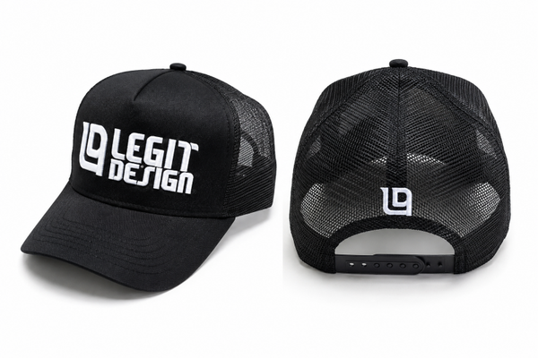 LEGIT DESIGN MESHCAP WHITE LOGO