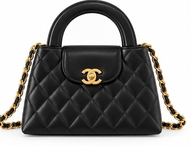 Zwarte leren mini bag