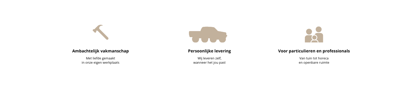 Ambachtelijk, persoonlijke levering voor particulieren en professionals