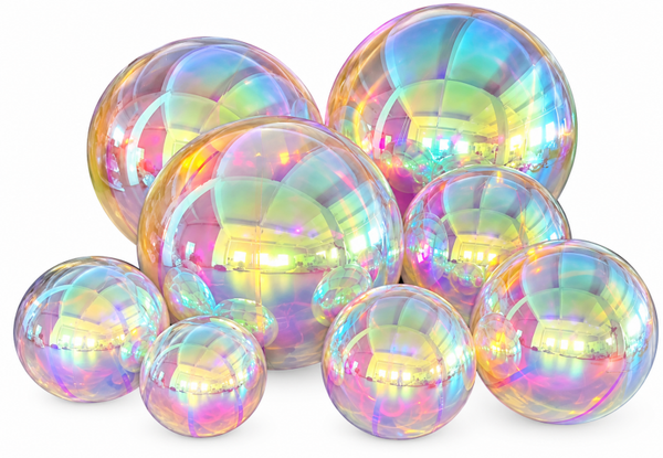 Opblaasbare spiegelballen set van 8