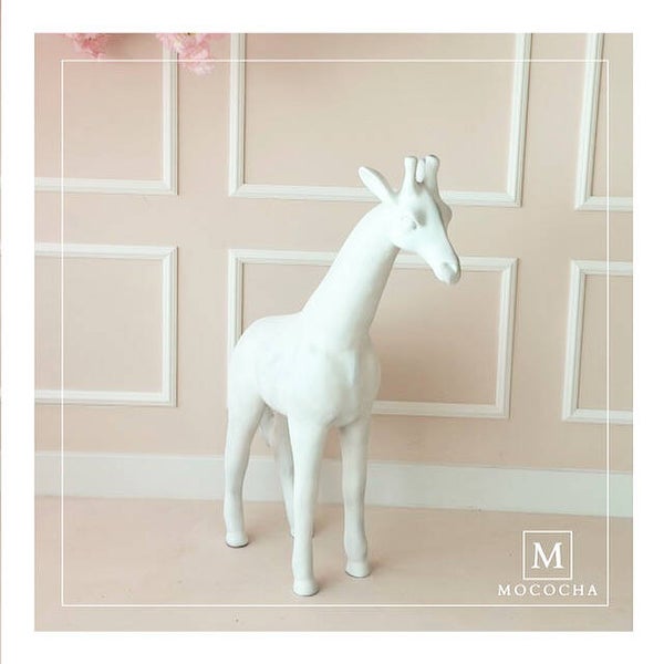 Witte polyester Giraffe