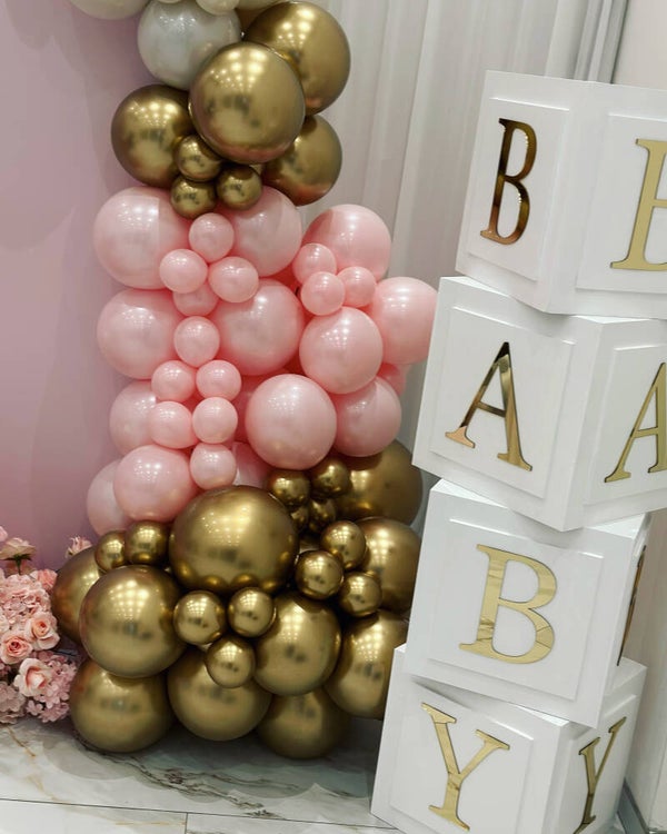 Baby blokken, wit & goud