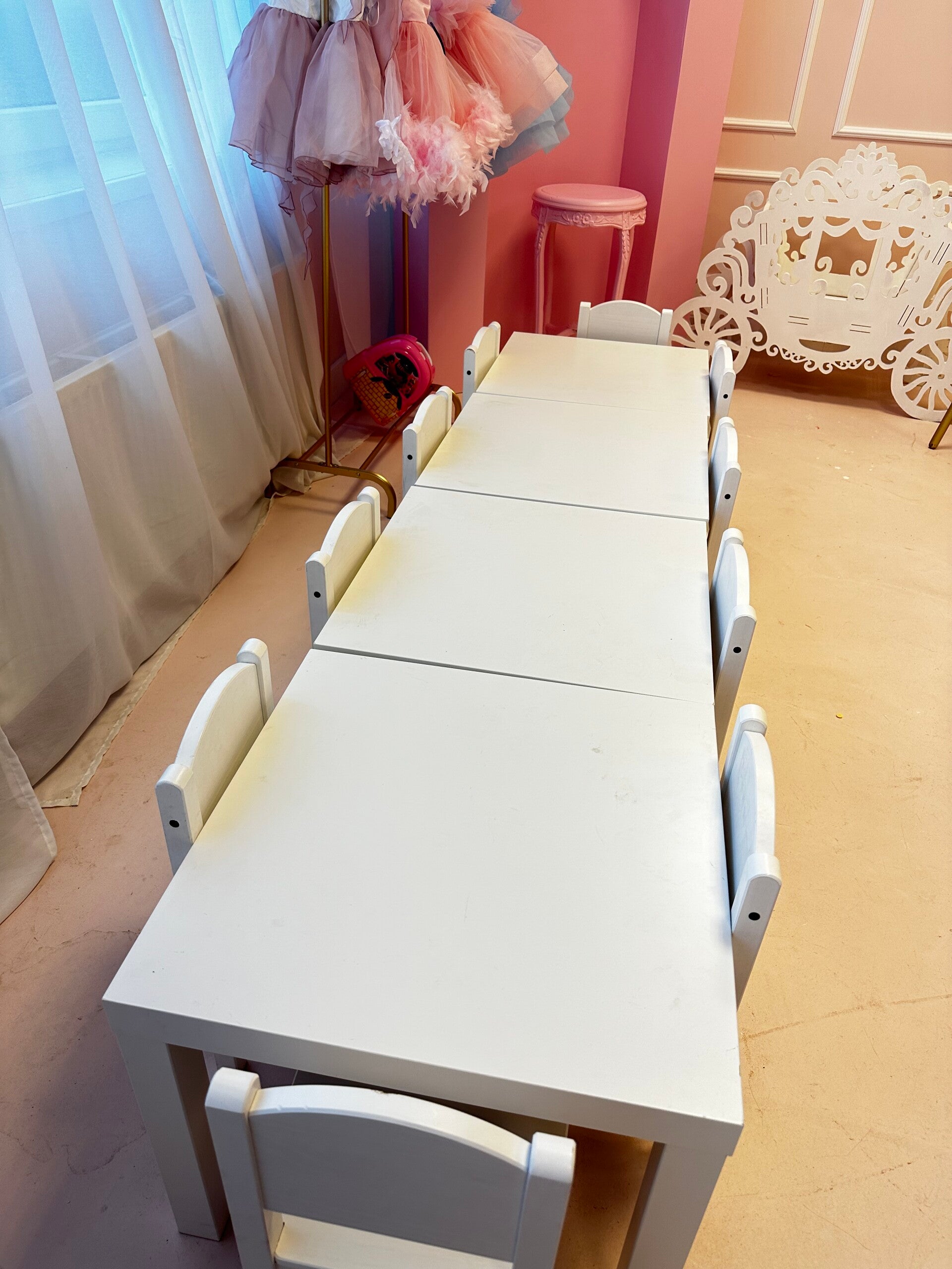 witte vierkante kinder tafels