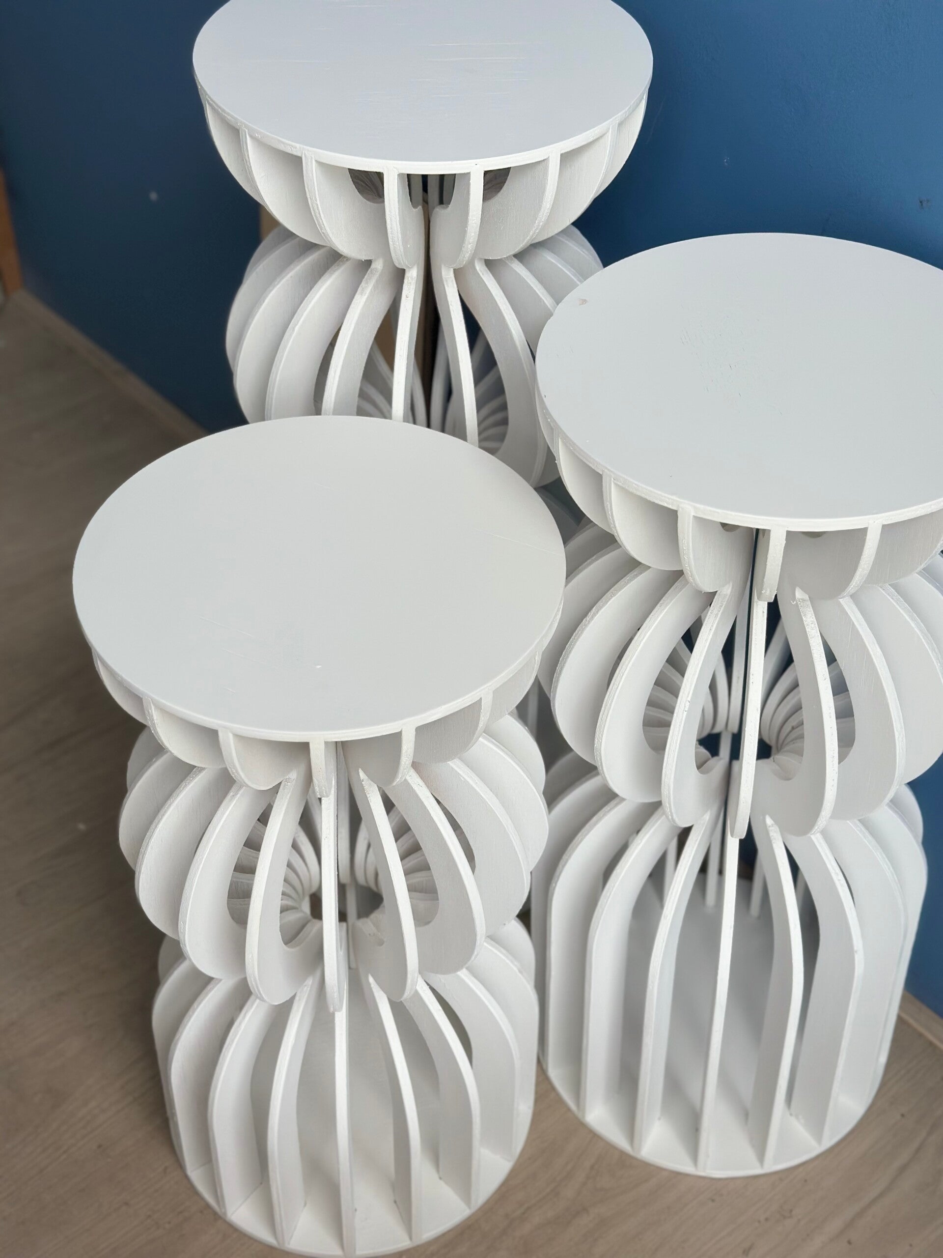 Opengewerkte Zuilen set 3 stuks