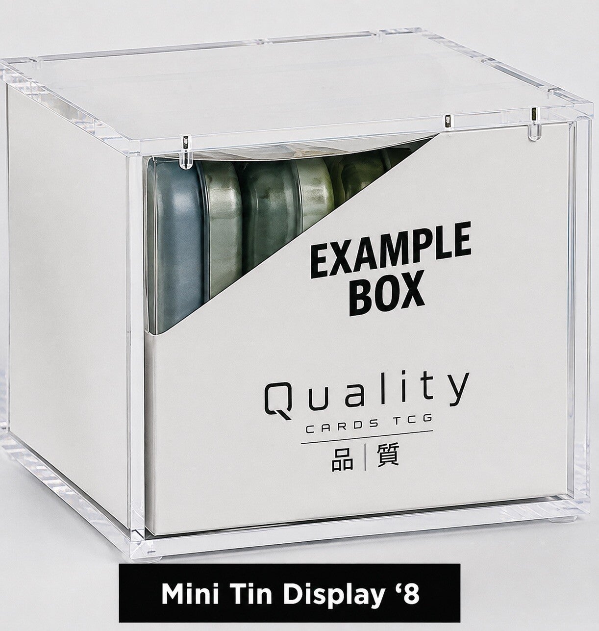 Premium Magnetic UV-Resistant Acrylic Case for Pokémon Mini Tin Display (8 Tins)