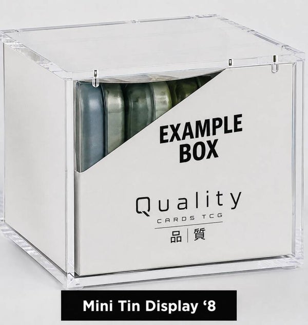 Premium Magnetic UV-Resistant Acrylic Case for Pokémon Mini Tin Display (8 Tins)