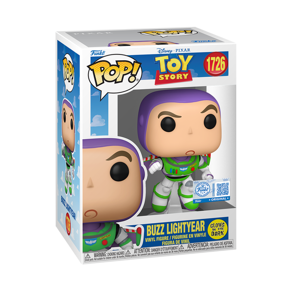 Funko Pop! Disney Pixar Toy Story Buzz Lightyear #1726 Glow in the Dark Vinyl Figure