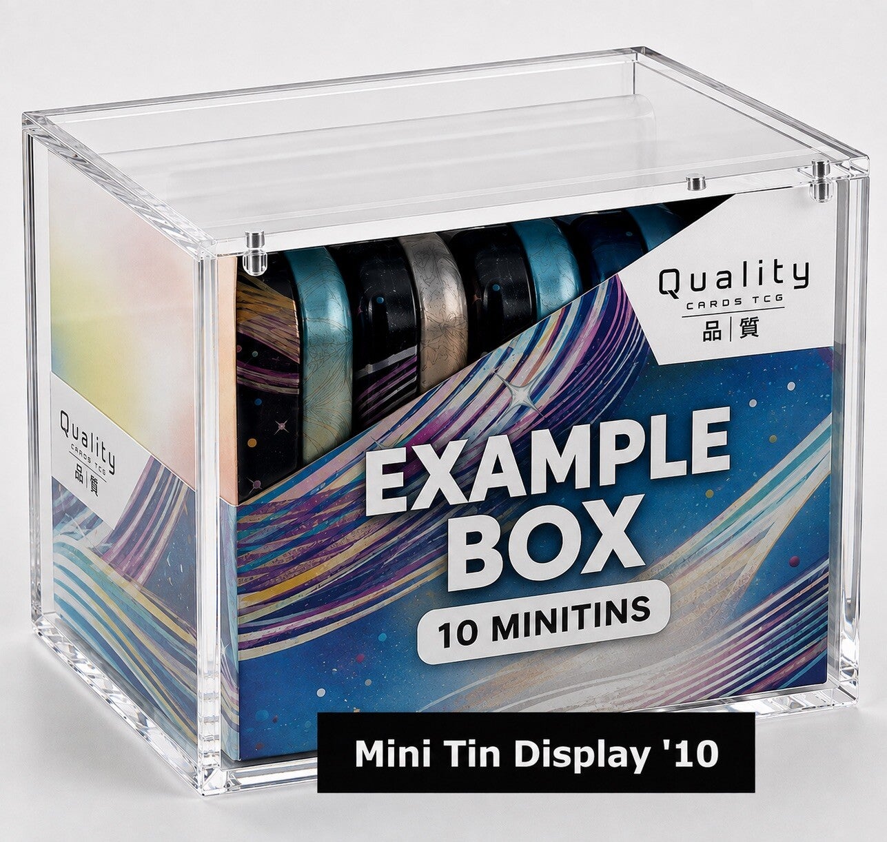 UV Resistant Magnetic Acrylic Display Case for Mini Tin ’10x for Pokemon