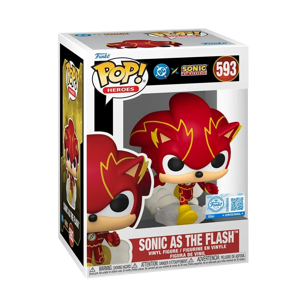 Funko Pop! Justice League x Sonic the Hedgehog – Sonic as The Flash #593 Special Edition Exclusive
