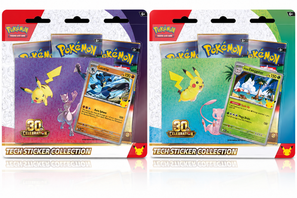 30th Anniversary Tech Sticker blister Collection – Lucario / Exeggutor - 3x booster blister