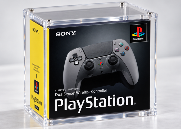 PlayStation 5 DualSense 30th Anniversary Acrylic Display Case | Magnetic UV Protector