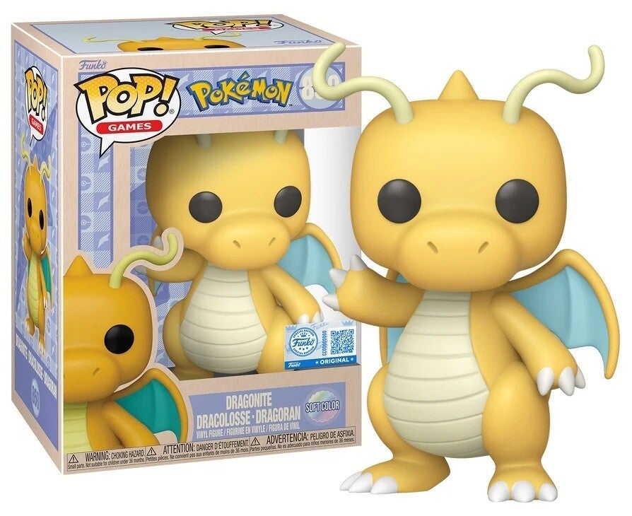 Funko Pop! Games Pokémon Dragonite #850 Soft Color Vinyl Figure (Funko Shop Exclusive)
