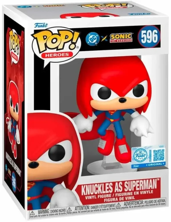 Funko Pop! Knuckles as Superman #596 – Sonic x DC Heroes Vinyl Figure