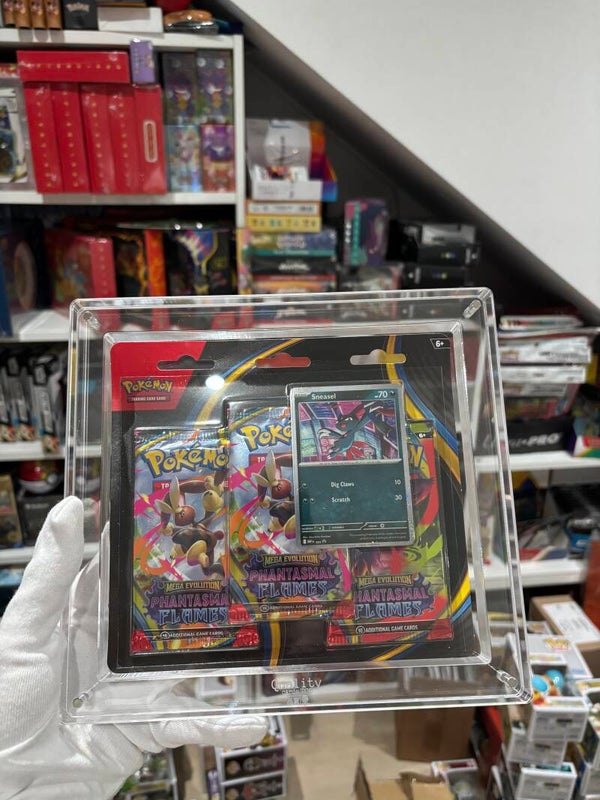 Pokémon 3-Pack Blister Acryl Acrylic Magnetic Case Protector Display Box