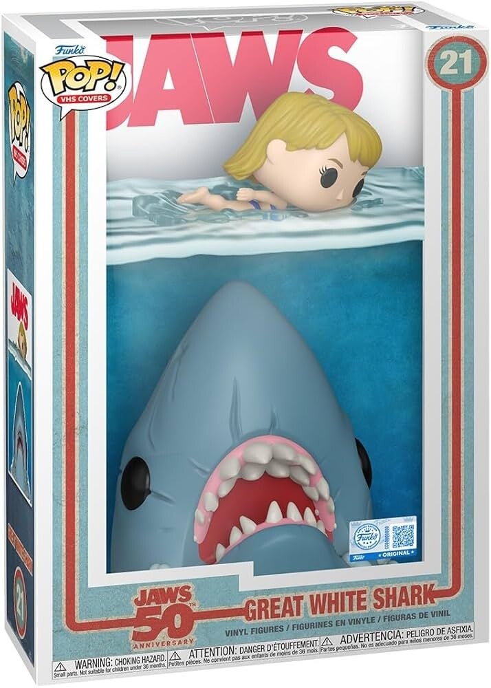Funko Pop! Jaws VHS Cover Vinyl Figure Great White Shark #21 Special Edition