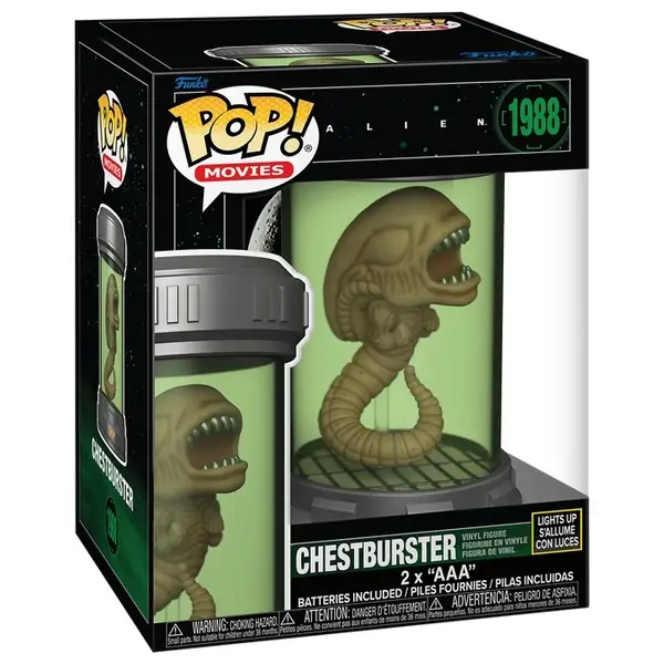 Funko Pop! Movies Alien Chestburster #1988 – Light-Up Vinyl Figure – Batteries Included – In Box