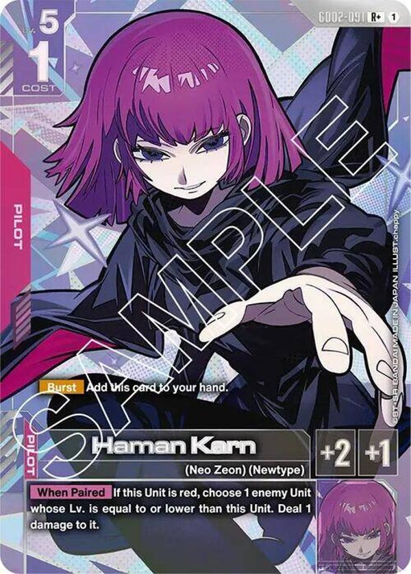 Haman Karn (R+) GD-02 Dual Impact Gundam Card Game Foil Pilot Neo Zeon