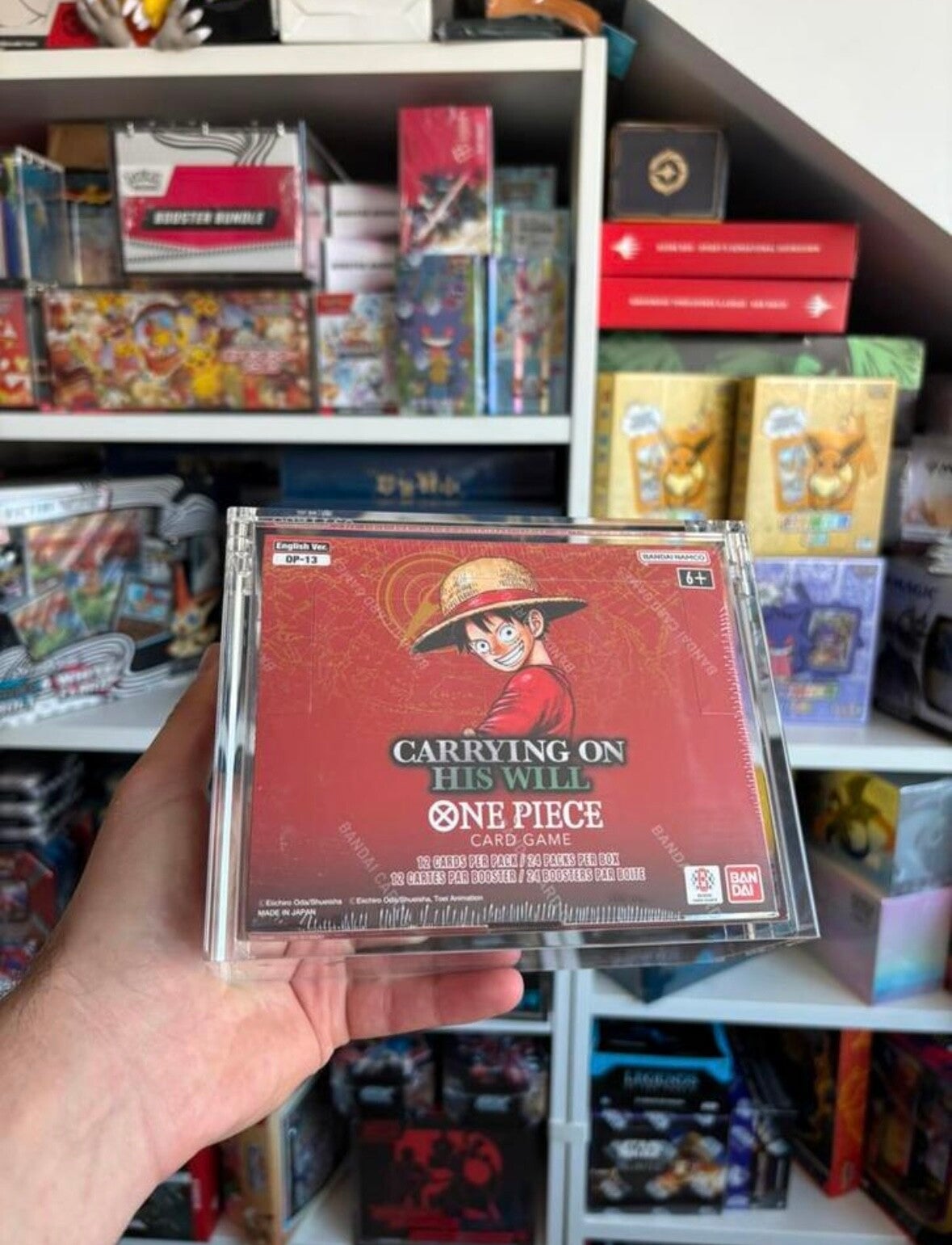One Piece Booster Box Acrylic Acryl Case Magnetic Lid - UV resistant