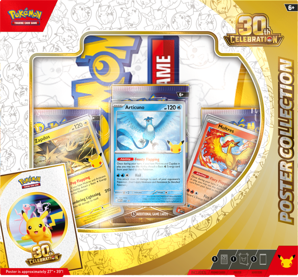 Pokémon TCG 30th Anniversary Poster Collection – Articuno Zapdos Moltres –