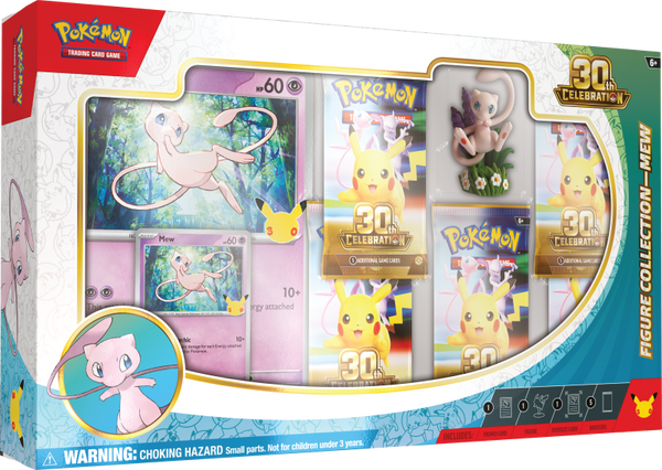 Pokémon TCG 30th Celebration Figure Collection – Mew – 5 Booster Packs