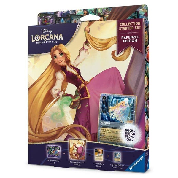 Disney Lorcana Collection Starter Set – Rapunzel Edition – 4 Boosters + Promo