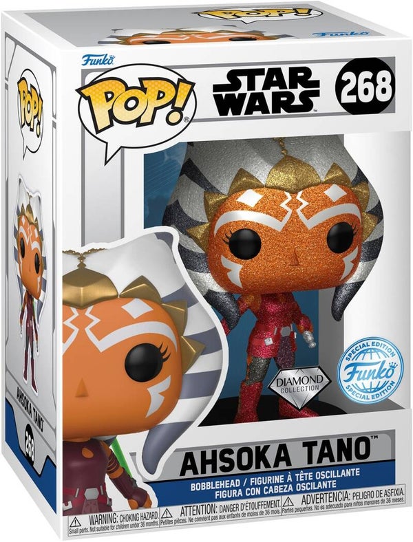 Funko Pop! Star Wars #268 Ahsoka Tano Diamond Collection Glitter Bobble-Head Figure