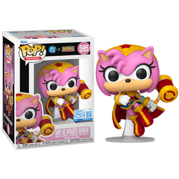 Funko Pop! Heroes #595 Amy as Wonder Woman – Sonic x DC Vinyl Figure