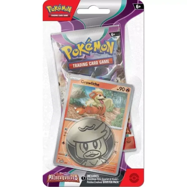 Pokemon Paldea Evolved – Checklane Blister – Growlithe