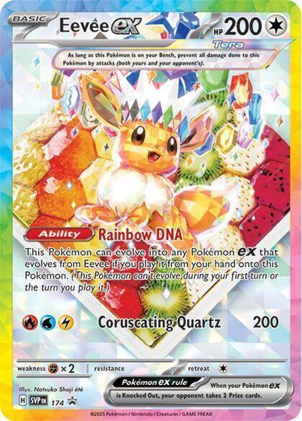 Pokémon Eevee ex SVP 174 Black Star Promo Holo pokemon card
