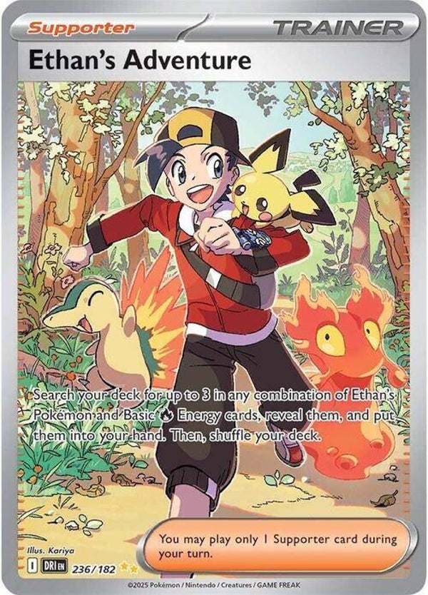 Pokemon Card Ethan’s Adventure 236/182 Illustration Rare | Destined Rivals NM