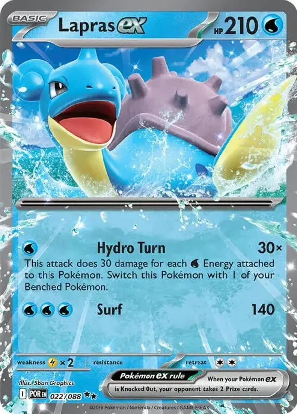 Lapras ex 022/088 Pokémon Perfect Order Holo NM
