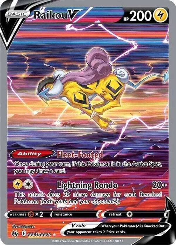Raikou V GG41/GG70 Crown Zenith Galarian Gallery Ultra Rare