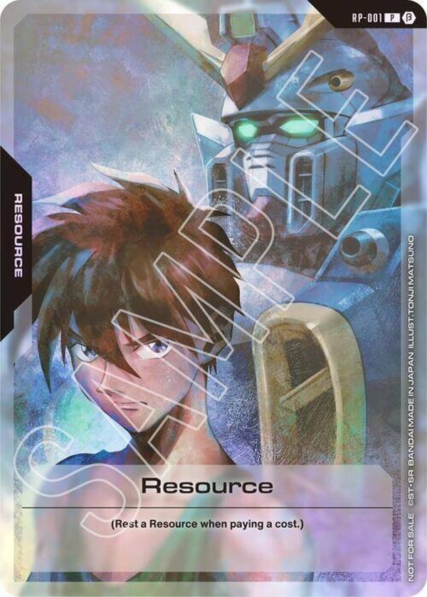 Gundam Card Game RP-001 Heero Yuy & Wing Gundam Promotional Resource Token