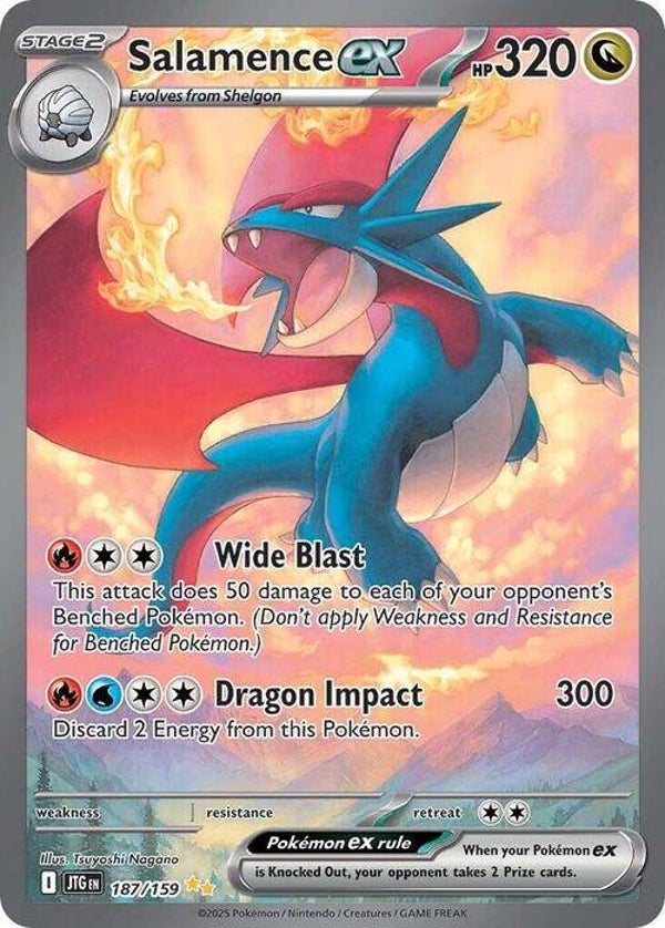 Pokémon Card Salamence ex 187/159 Full Art Ultra Rare – Journey Together