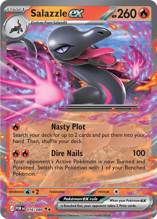 Salazzle ex (Ultra Rare | 016/088) Perfect Order pokemon card