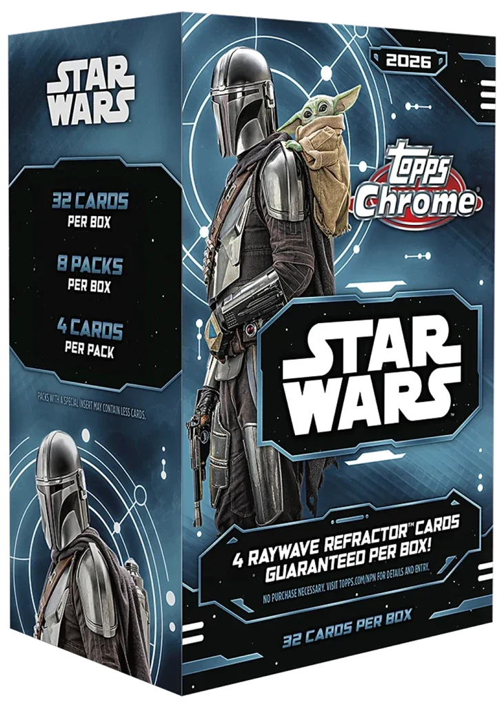 2026 Topps Chrome Star Wars Blaster Box – Sealed – 32 Cards