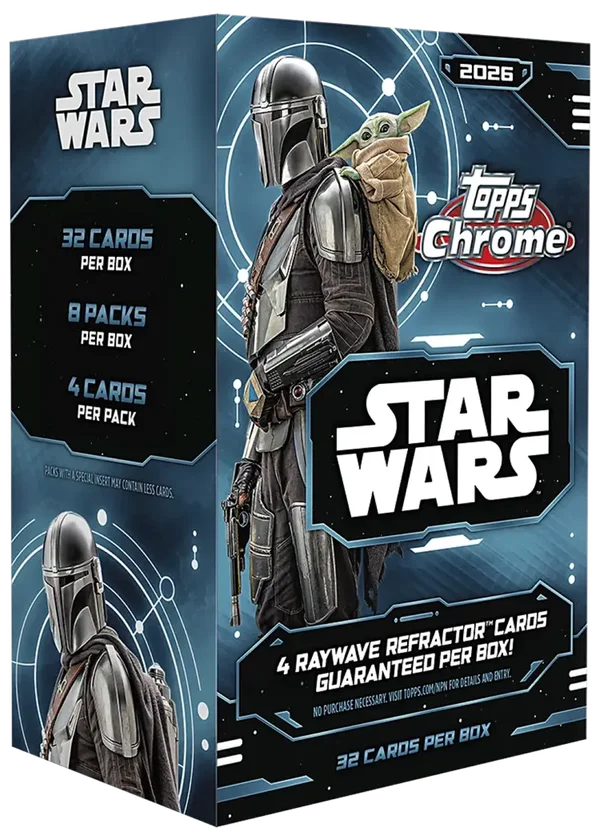 2026 Topps Chrome Star Wars Blaster Box – Sealed – 32 Cards
