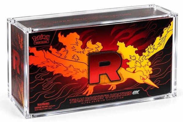 Premium UV-Resistant Acrylic Display Case – Team Rocket’s Moltres ex Ultra-Premium Collection