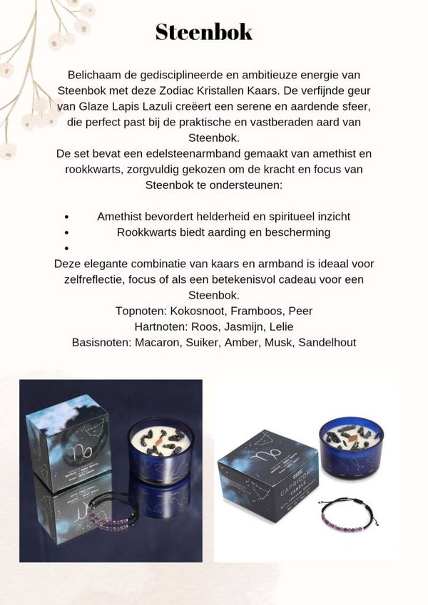 Zodiac Kristallen Kaars voor elk Sterrenbeeld